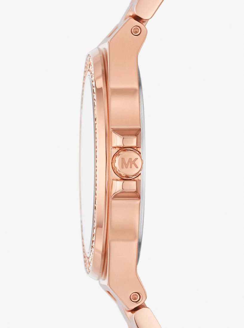 Michael Kors Mini Lennox Pave Rose Gold-Tone Watch Gold-tone Damen Rosa Gold | COIZWL934