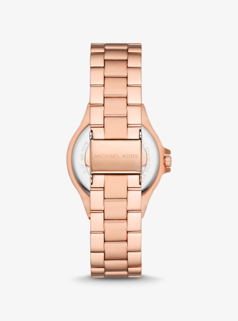 Michael Kors Mini Lennox Pave Rose Gold-Tone Watch Gold-tone Damen Rosa Gold | COIZWL934