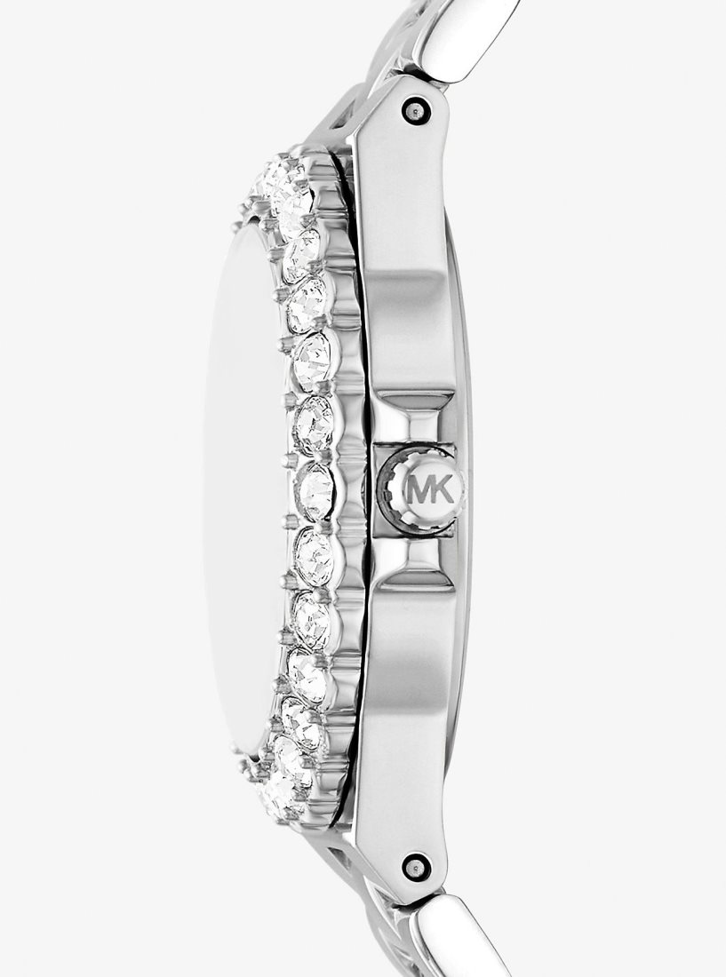 Michael Kors Mini Lennox Pave Silver-Tone Watch Silver-tone Damen Silber | IXAJFC867