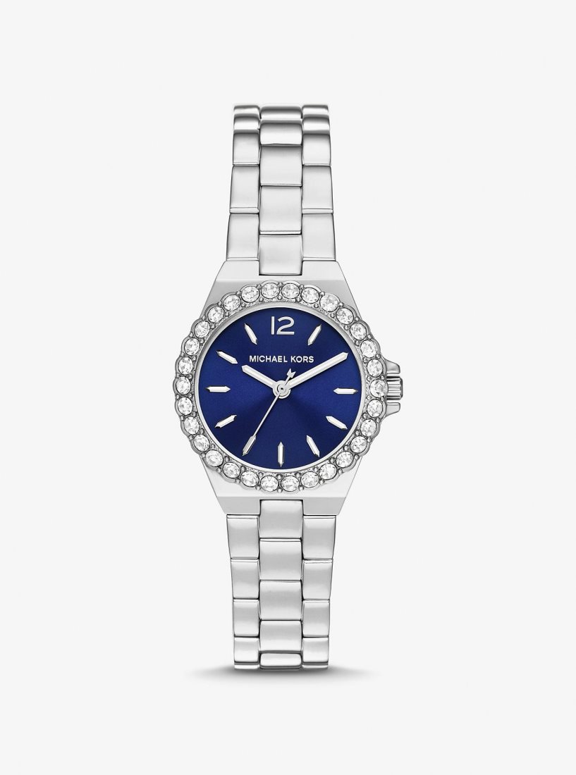 Michael Kors Mini Lennox Pave Silver-Tone Watch Silver-tone Damen Silber | IXAJFC867