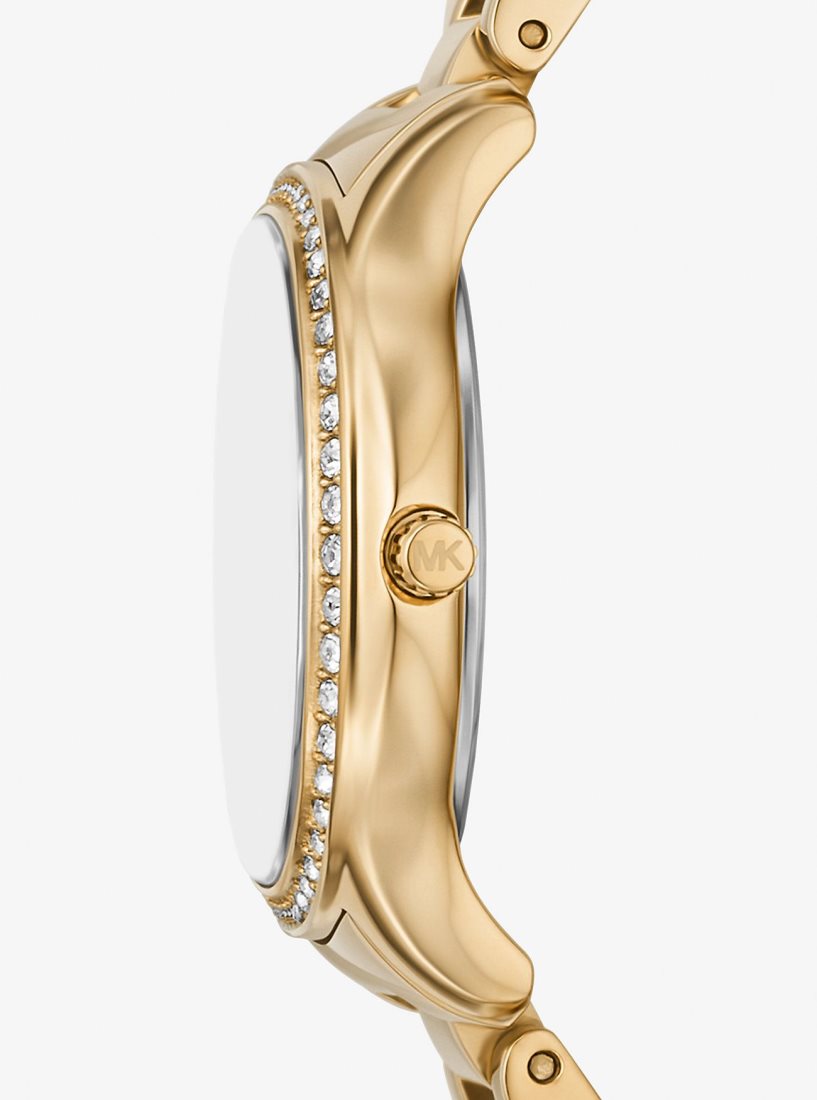 Michael Kors Mini Sage Pave Gold-Tone Watch Gold-tone Damen Gold | PBCGJO936