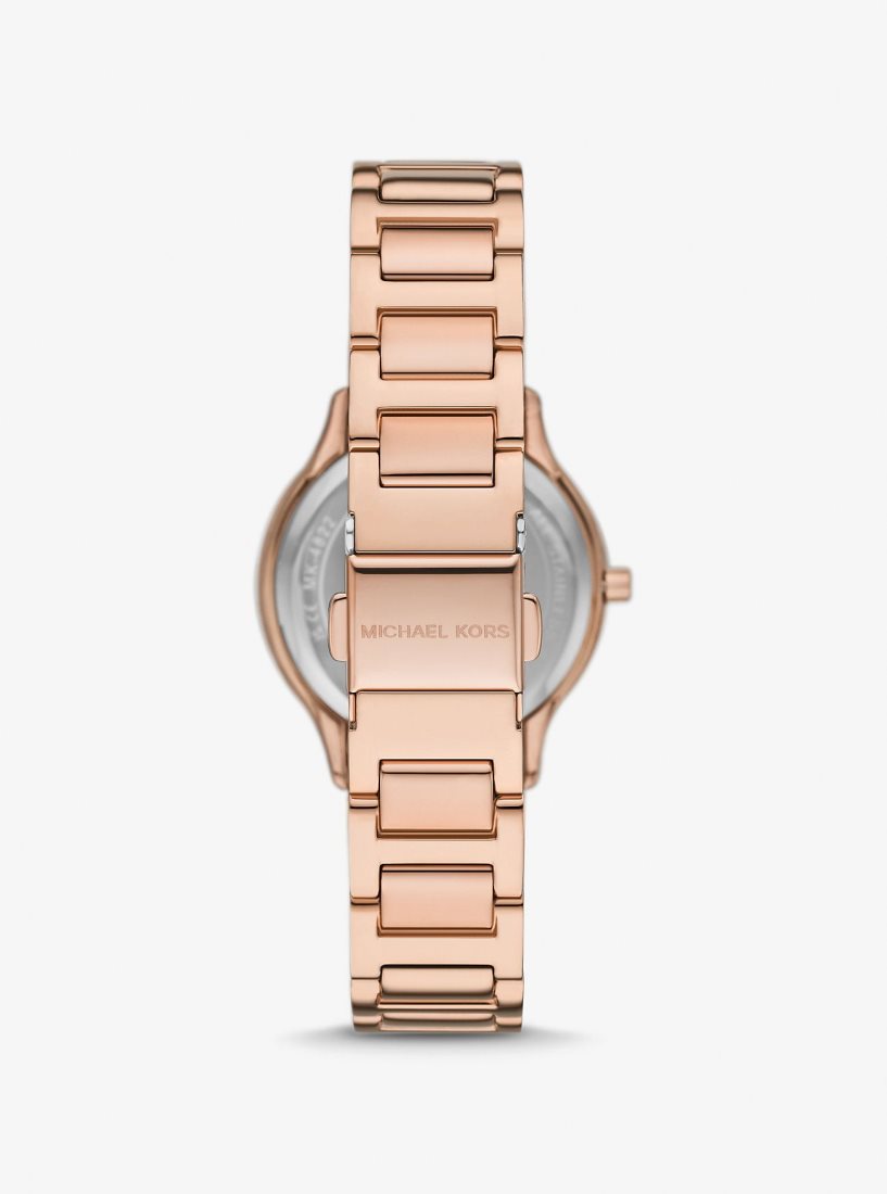 Michael Kors Mini Sage Pave Rose Gold-Tone Watch Gold-tone Damen Rosa Gold | GQDYKT943