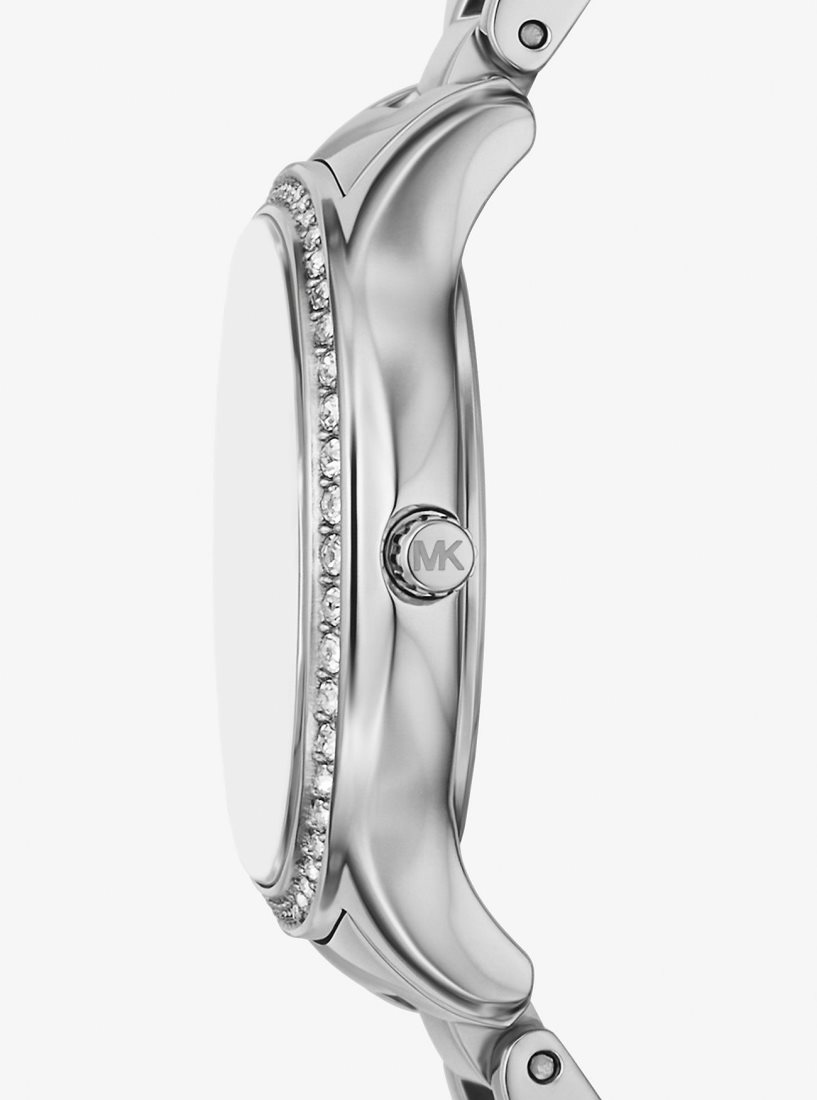 Michael Kors Mini Sage Pave Silver-Tone Watch Silver-tone Damen Silber | JUZHLI380