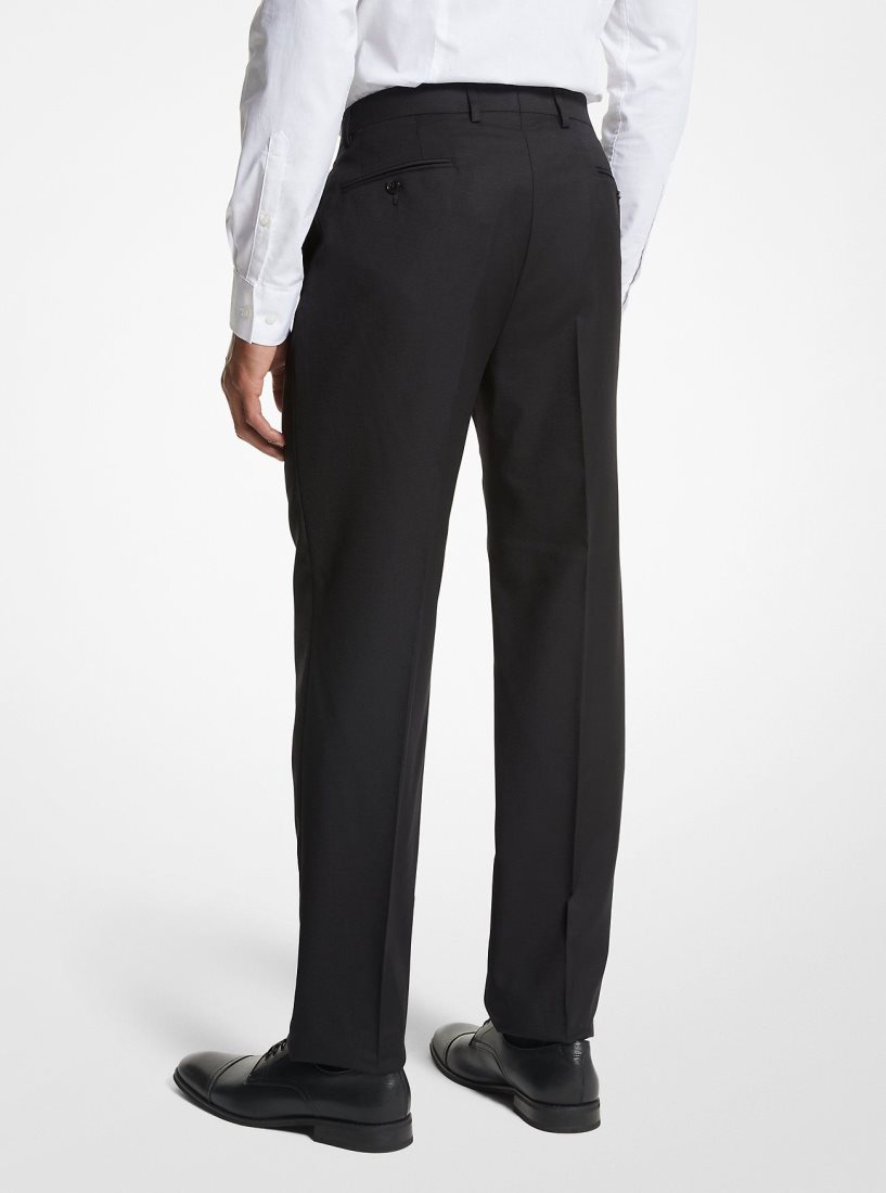 Michael Kors Modern-Fit Wool Blend Suit Pants Hose Herren Schwarz | GAJRCE314