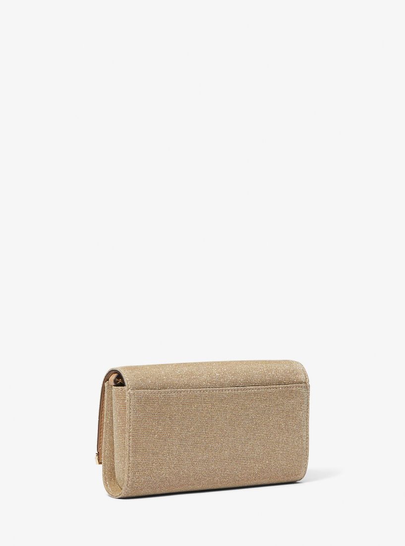 Michael Kors Mona Large Glitter Chain Mesh Clutch Unterarmtasche-Taschen Damen Gold | JZCIOQ175