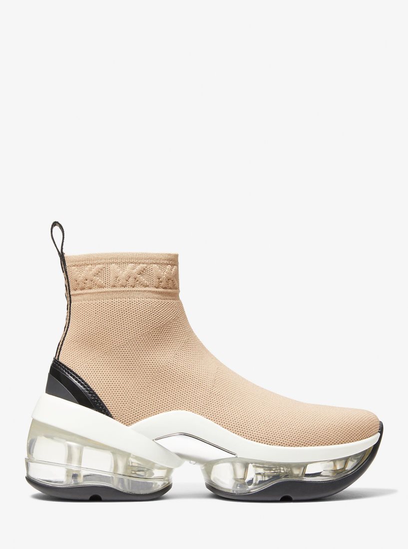 Michael Kors Olympia Extreme Stretch Knit Sock Sneaker Sneakers Damen Braun | GDORIP423