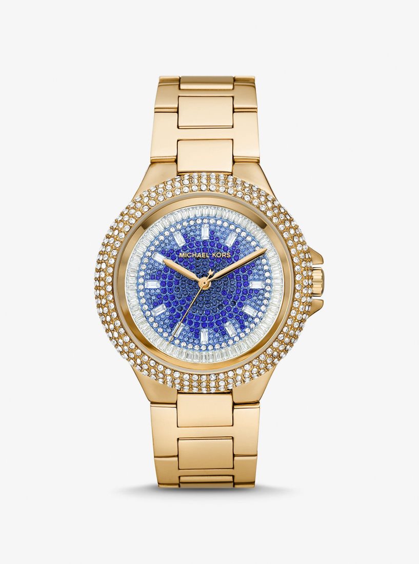 Michael Kors Oversized Camille Ombre Pave Gold-Tone Watch Gold-tone Damen Gold | HDKRWT340