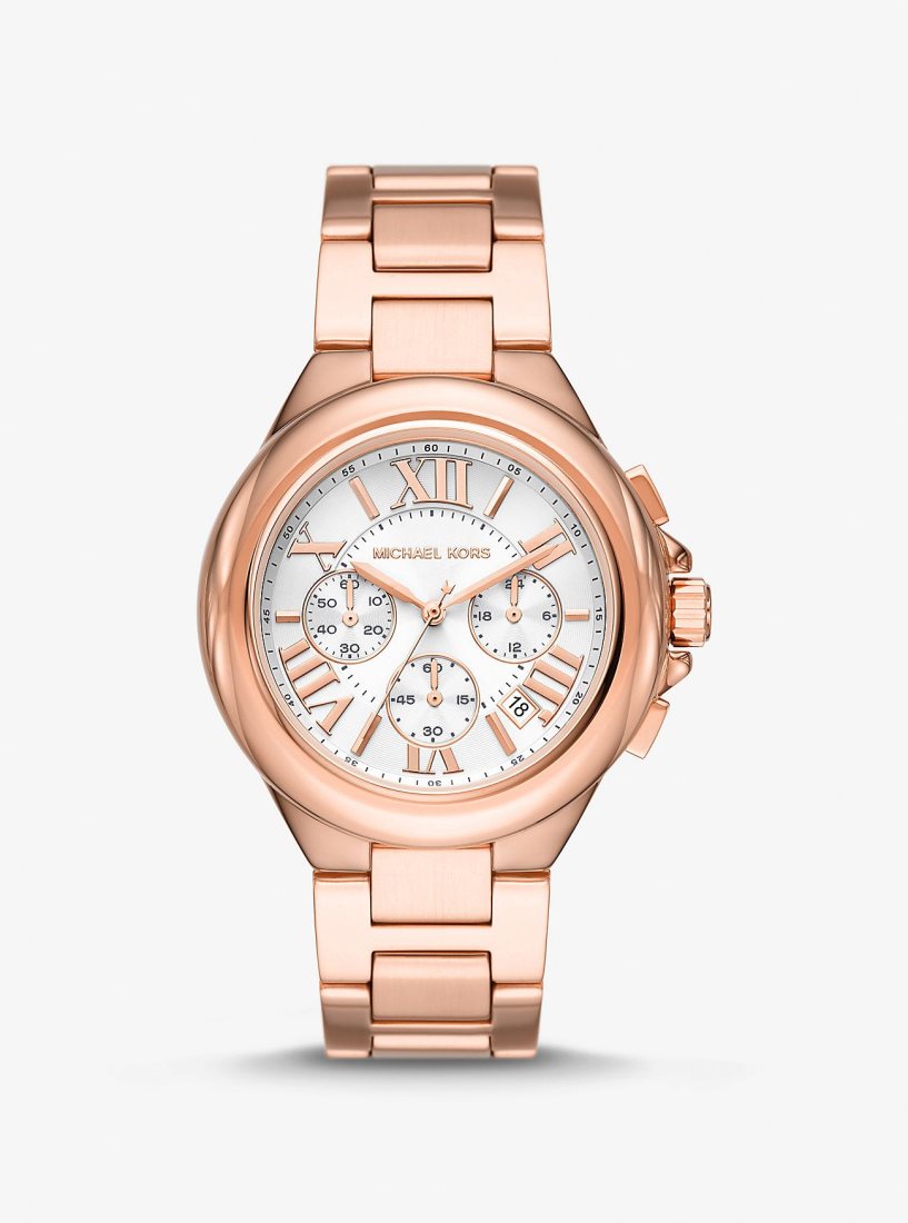 Michael Kors Oversized Camille Rose Gold-Tone Watch Gold-tone Damen Rosa Gold | SHUDPT034