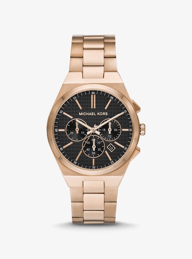 Michael Kors Oversized Lennox Beige Gold-Tone Watch Gold-tone Herren Husk | BEVZHN821
