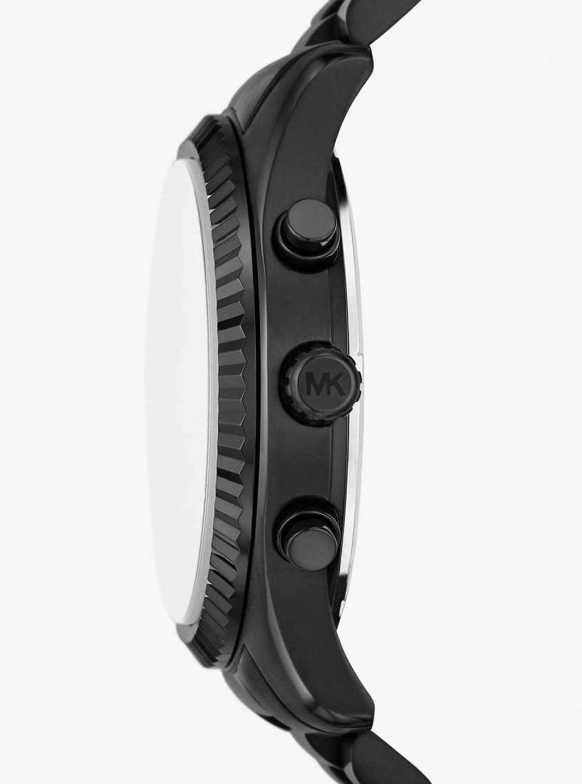 Michael Kors Oversized Lexington Black-Tone Watch Black-tone Herren Schwarz | FRQHOI697