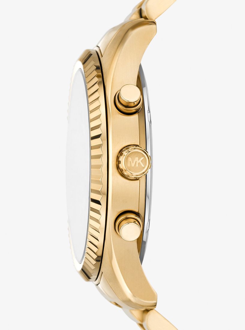 Michael Kors Oversized Lexington Gold-Tone Watch Gold-tone Herren Gold | JZYBRL347