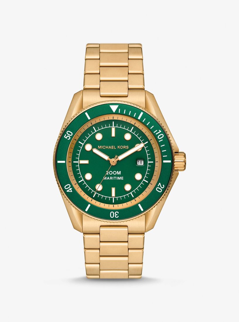 Michael Kors Oversized Maritime Gold-Tone Watch Gold-tone Herren Gold | MBWZKJ385