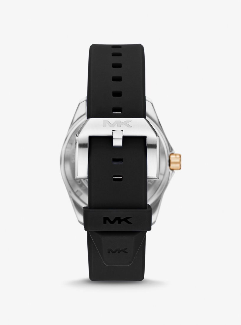 Michael Kors Oversized Maritime Silicone Watch Silicone Herren Schwarz | AZIGSE691