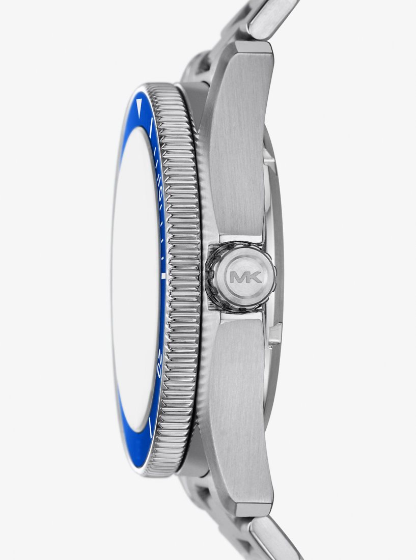 Michael Kors Oversized Maritime Silver-Tone Watch Silver-tone Herren Silber | AKFSQD785
