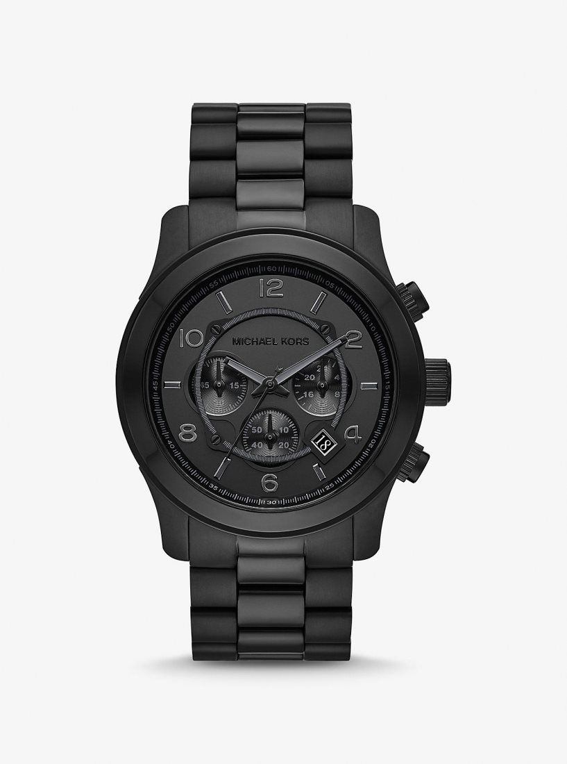 Michael Kors Oversized Runway Black-Tone Watch Black-tone Herren Schwarz | FZYOEQ281