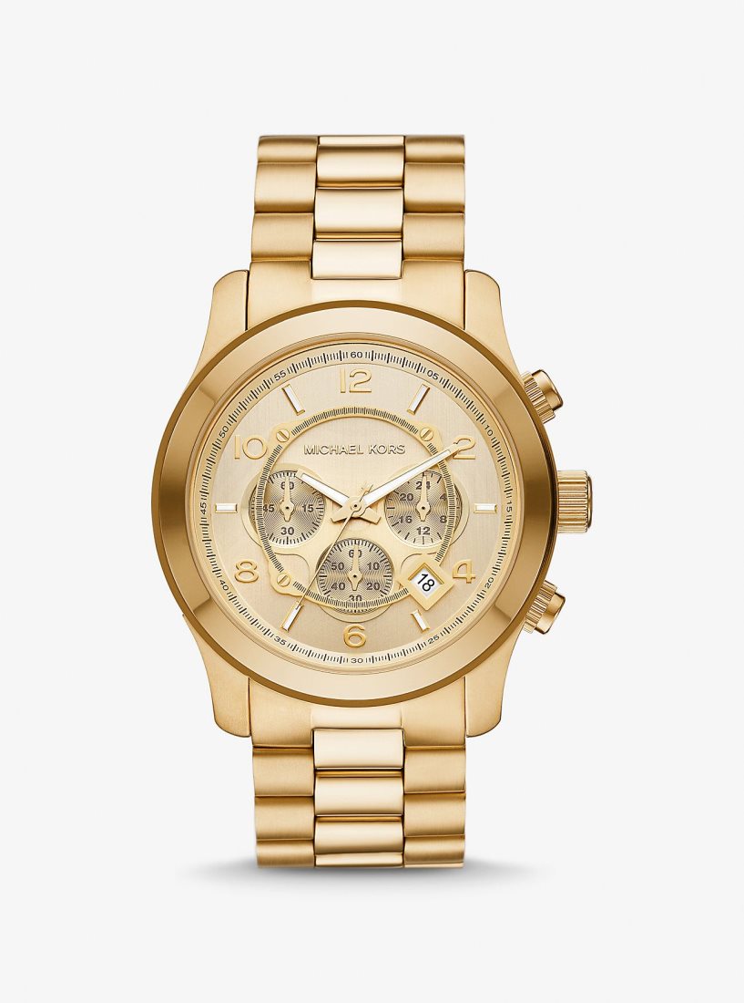 Michael Kors Oversized Runway Gold-Tone Watch Gold-tone Damen Gold | OFSPHM674