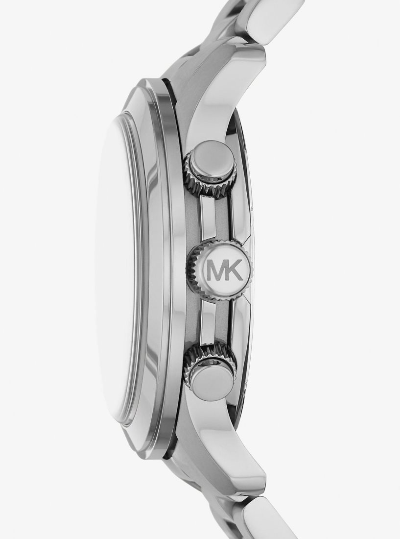 Michael Kors Oversized Runway Silver-Tone Watch Silver-tone Damen Silber | BGFTHR410