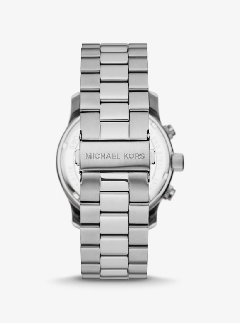 Michael Kors Oversized Runway Silver-Tone Watch Silver-tone Damen Silber | BGFTHR410