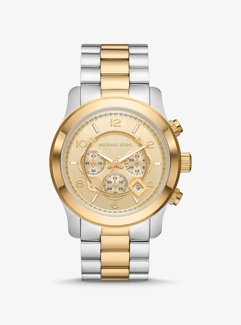 Michael Kors Oversized Runway Two-Tone Watch Two-tone Damen Two Tone | WZKVIH301