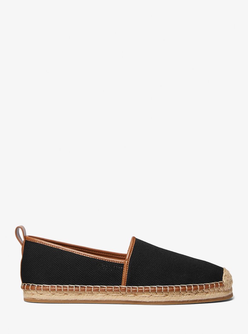 Michael Kors Owen Cotton Canvas Espadrille Espadrilles Herren Schwarz | RNBFUP695