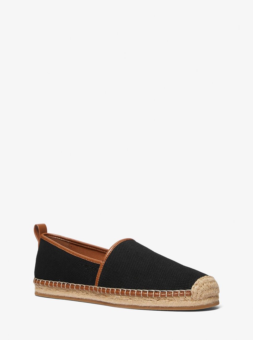 Michael Kors Owen Cotton Canvas Espadrille Espadrilles Herren Schwarz | RNBFUP695