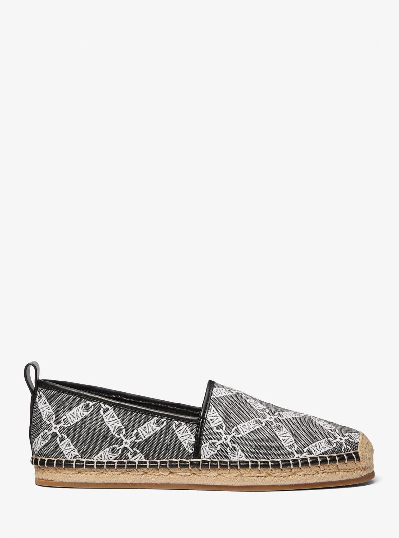 Michael Kors Owen Empire Logo Jacquard Espadrille Espadrilles Herren Schwarz | RJICTL420