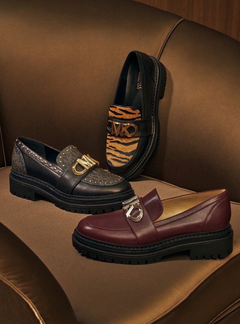 Michael Kors Parker Tiger Print Calf Hair and Leather Loafer Flache Schuhe Damen Marigold | VJKLZA014