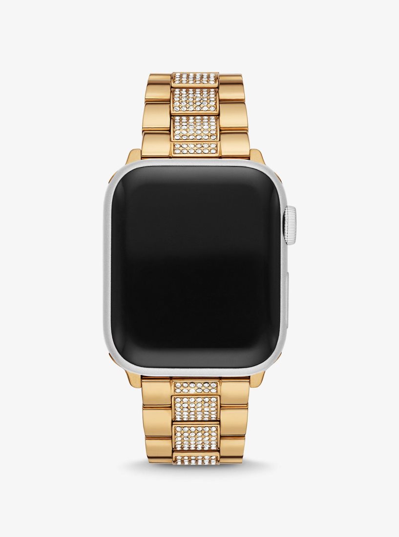 Michael Kors Pave Gold-Tone Strap For Apple Watch Smartwatches Damen Gold | VEFXLN637