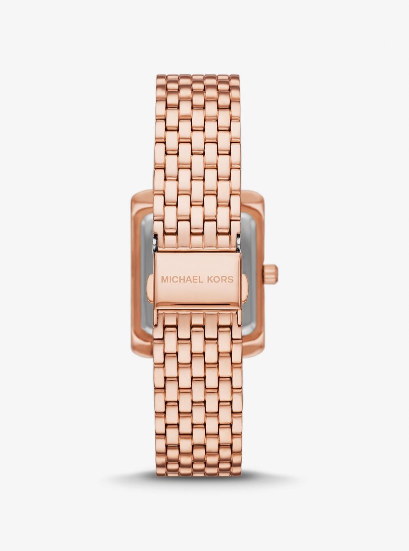 Michael Kors Petite Emery Pave Rose Gold-Tone Watch Gold-tone Damen Rosa Gold | MFLEBS940