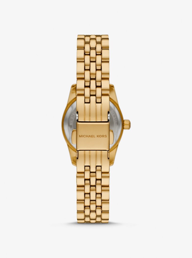 Michael Kors Petite Lexington Pave Gold-Tone Watch Gold-tone Damen Gold | MJERLS845