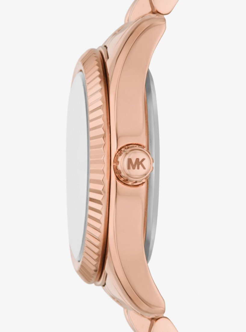 Michael Kors Petite Lexington Pave Rose Gold-Tone Watch Gold-tone Damen Rosa Gold | UOXLND508