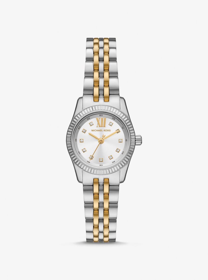 Michael Kors Petite Lexington Pave Two-Tone Watch Two-tone Damen Two Tone | SDIMWR234