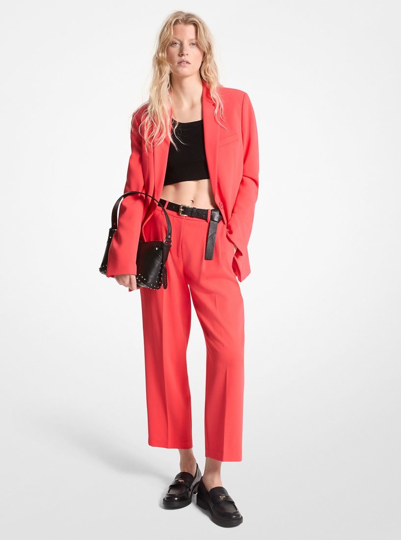 Michael Kors Pleated Crepe Pants Hose Damen Koralle | JRDNUE031