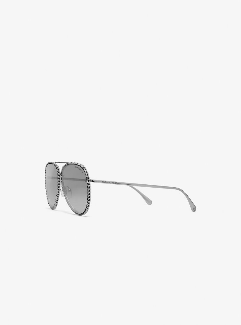 Michael Kors Portofino Sunglasses Sonnenbrille Damen Silber | MVSAGY352