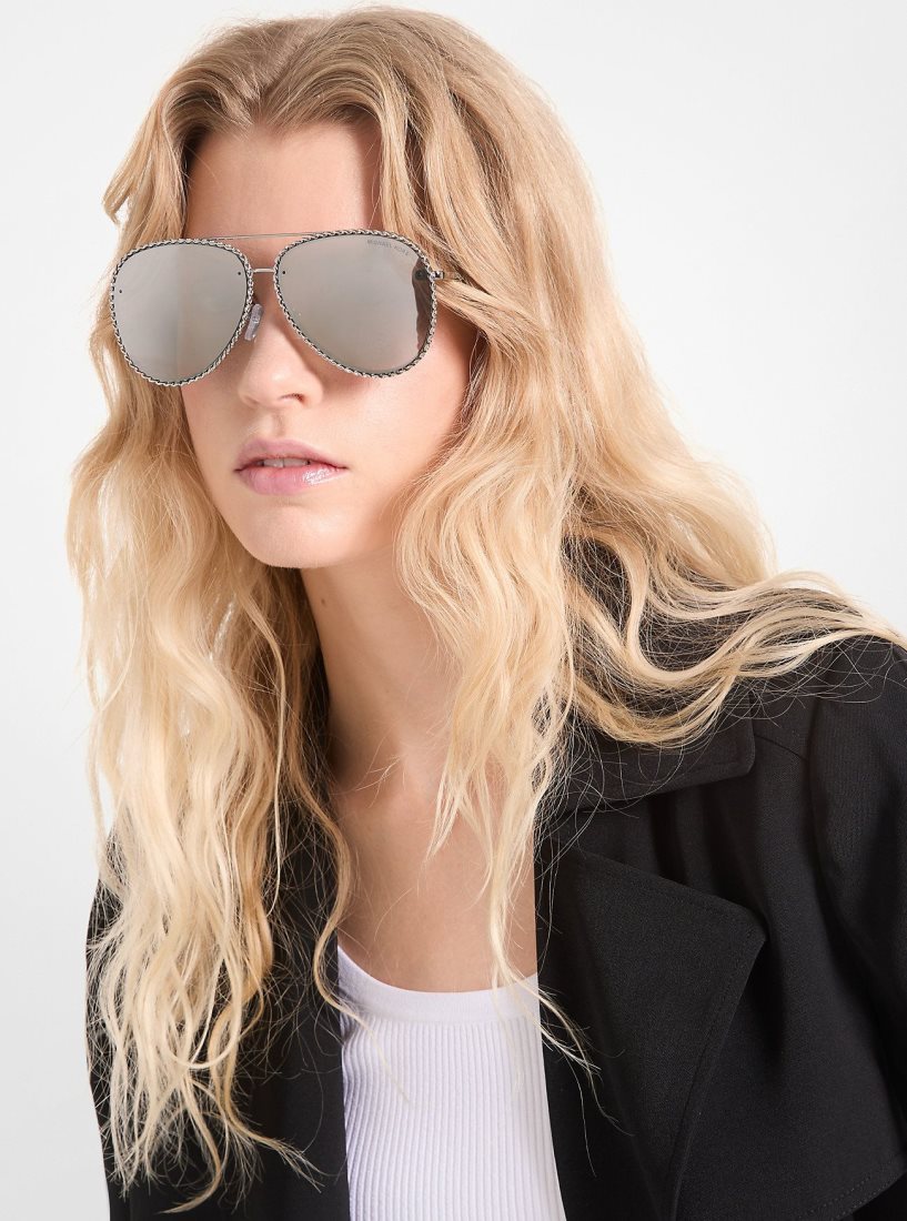 Michael Kors Portofino Sunglasses Sonnenbrille Damen Silber | MVSAGY352