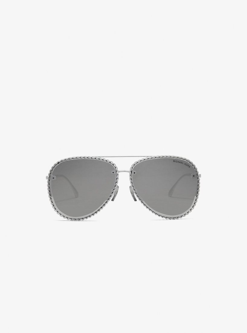Michael Kors Portofino Sunglasses Sonnenbrille Damen Silber | MVSAGY352
