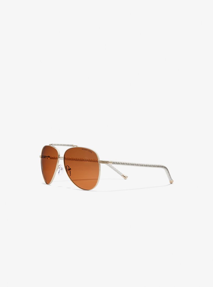 Michael Kors Portugal Sunglasses Sonnenbrille Damen Hellgelb | TBNLIX630
