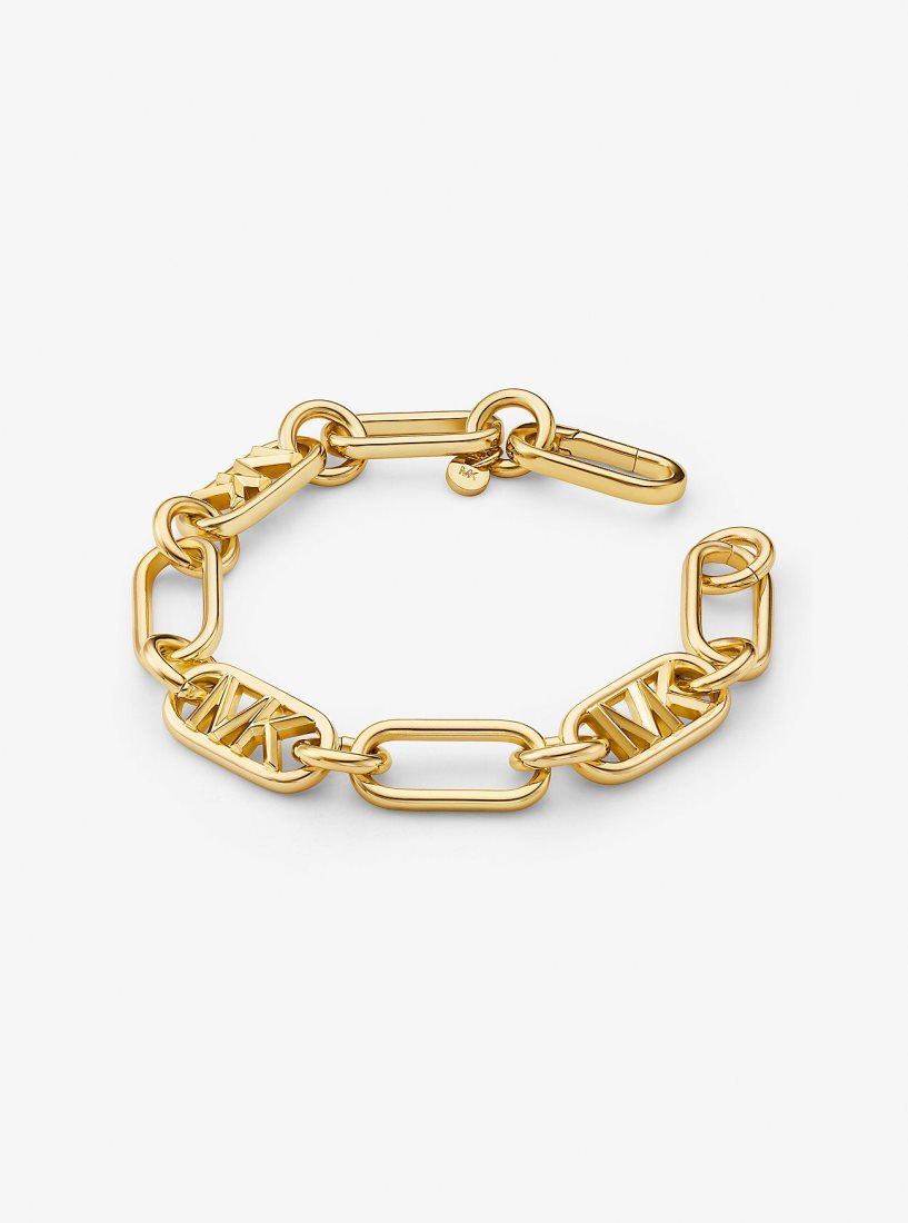 Michael Kors Precious Metal-Plated Brass Chain Link Bracelet Armbänder Damen Gold | KJWIDC174