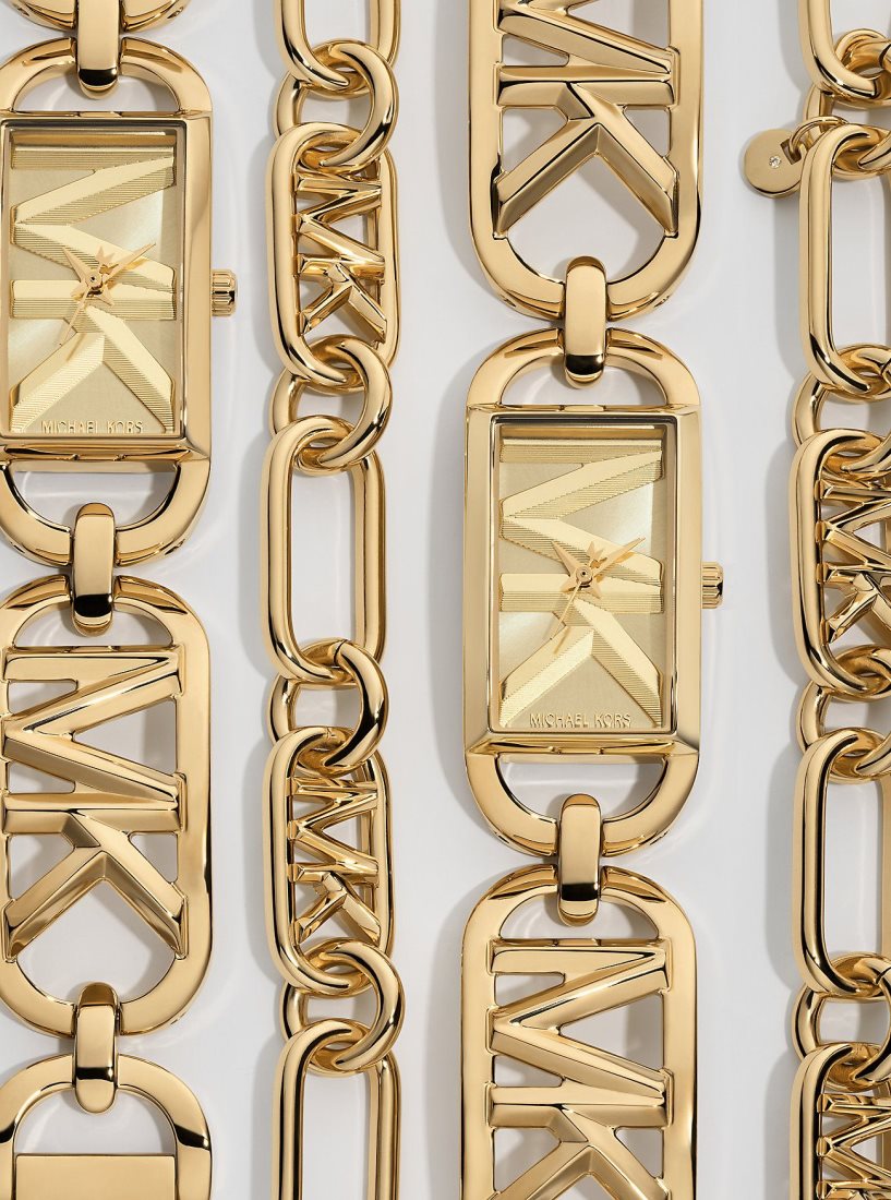 Michael Kors Precious Metal-Plated Brass Chain Link Bracelet Armbänder Damen Gold | KJWIDC174