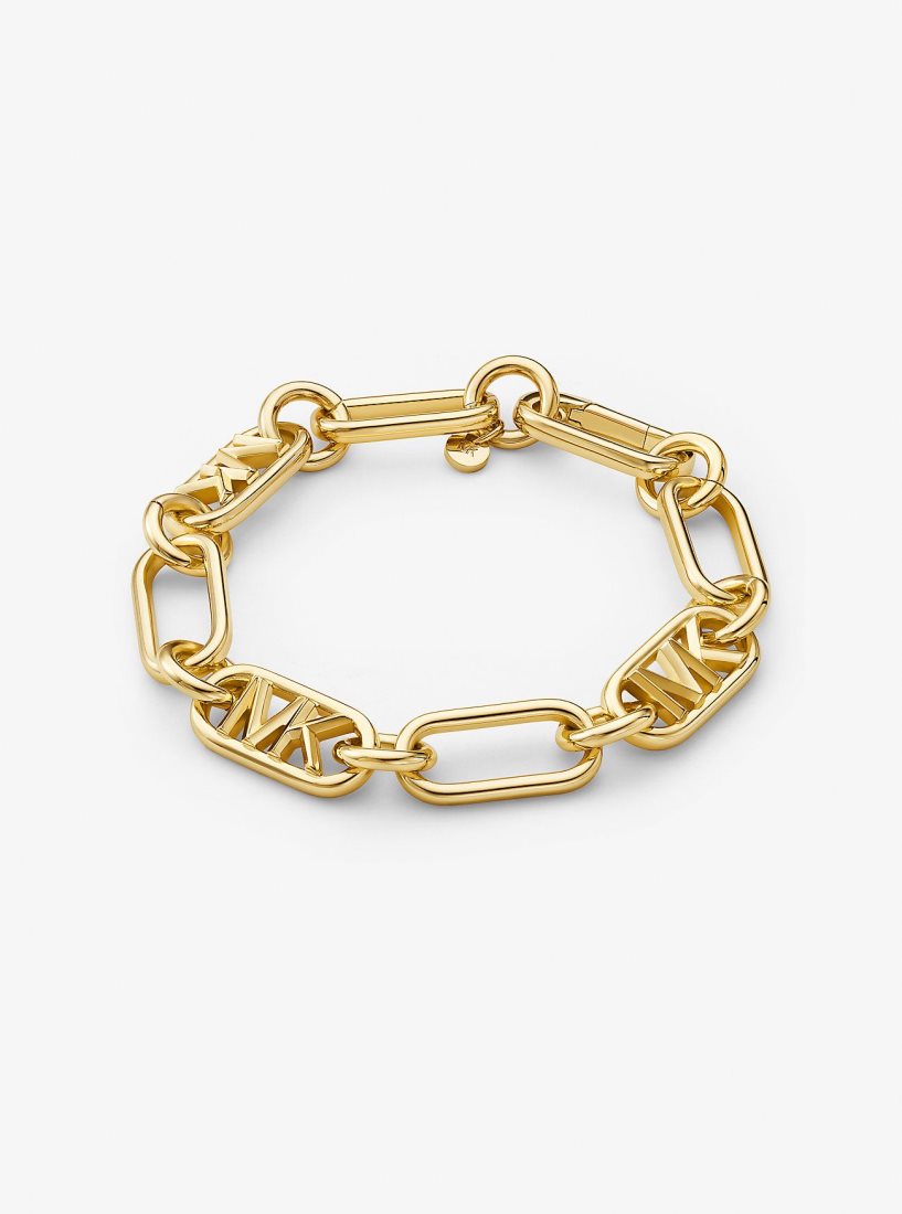 Michael Kors Precious Metal-Plated Brass Chain Link Bracelet Armbänder Damen Gold | KJWIDC174