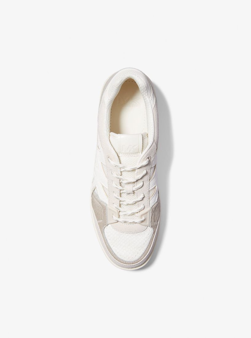 Michael Kors Rebel Mixed-Media Sneaker Sneakers Herren Beige Mehrfarbig | DSAYVL096