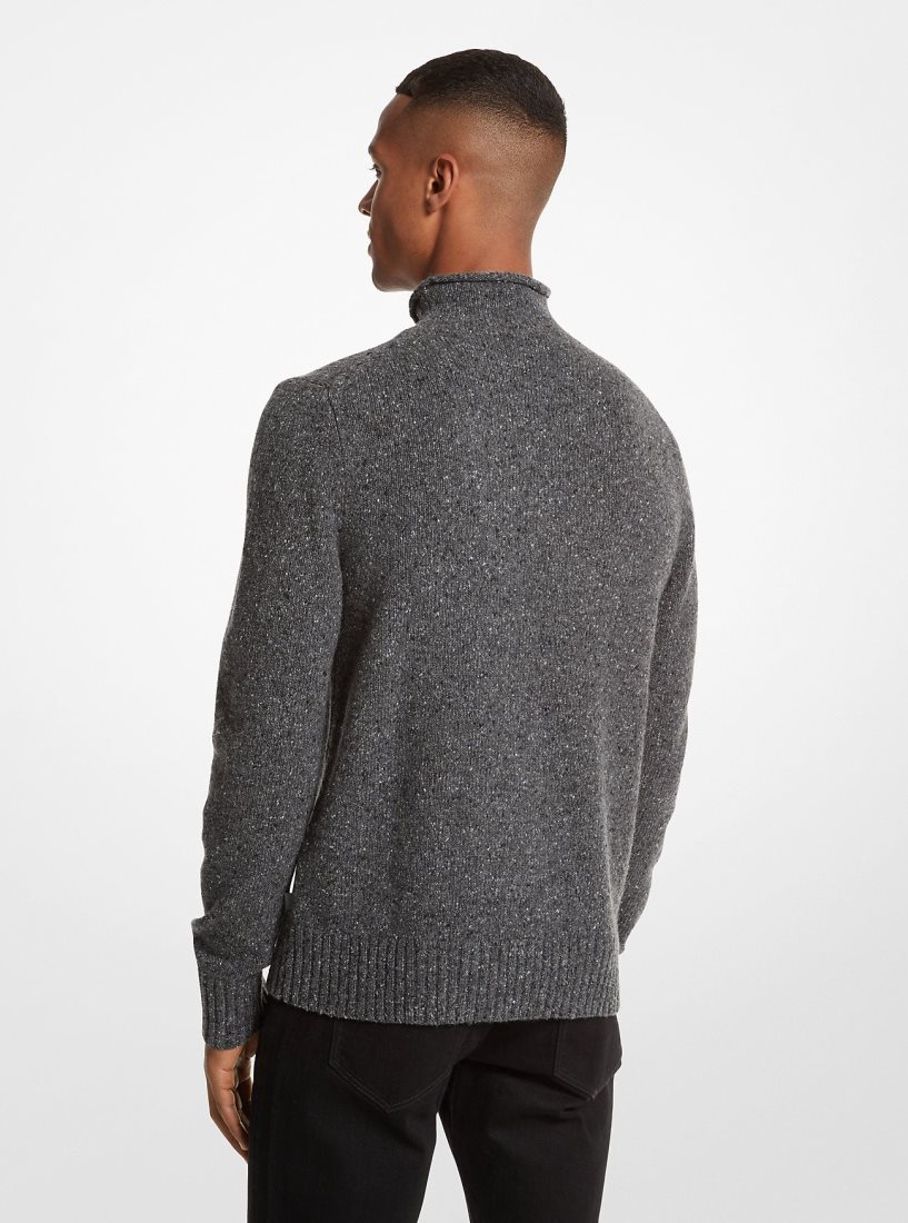 Michael Kors Recycled Wool Blend Roll-Neck Sweater Pullover Herren Grau | VHFOST461