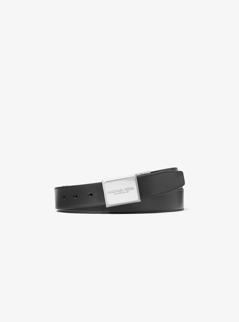 Michael Kors Reversible Logo and Leather Belt Gürtel Herren Admrl/Plblue | JFLHRK480