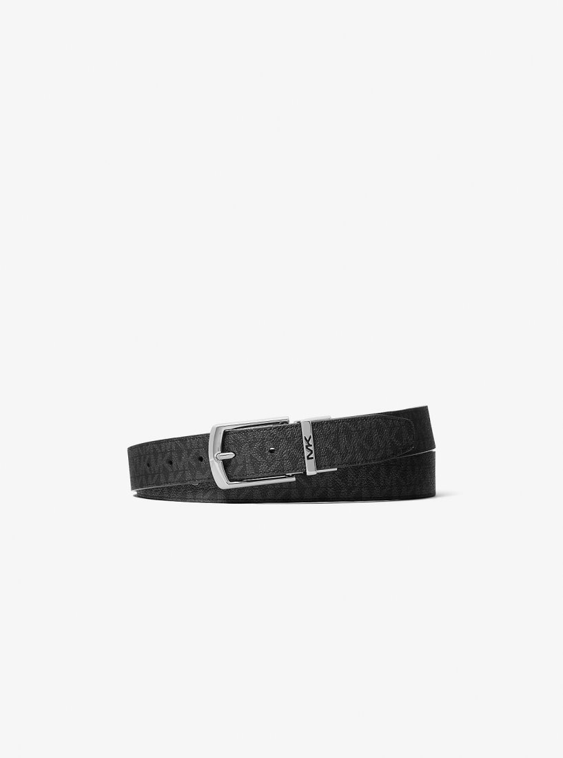 Michael Kors Reversible Signature Logo Belt Gürtel Herren Schwarz | YFGJAN935