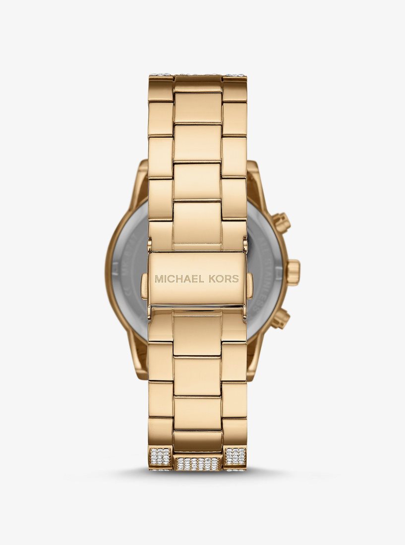Michael Kors Ritz Pave Gold-Tone Watch Gold-tone Damen Gold | CISEVG126