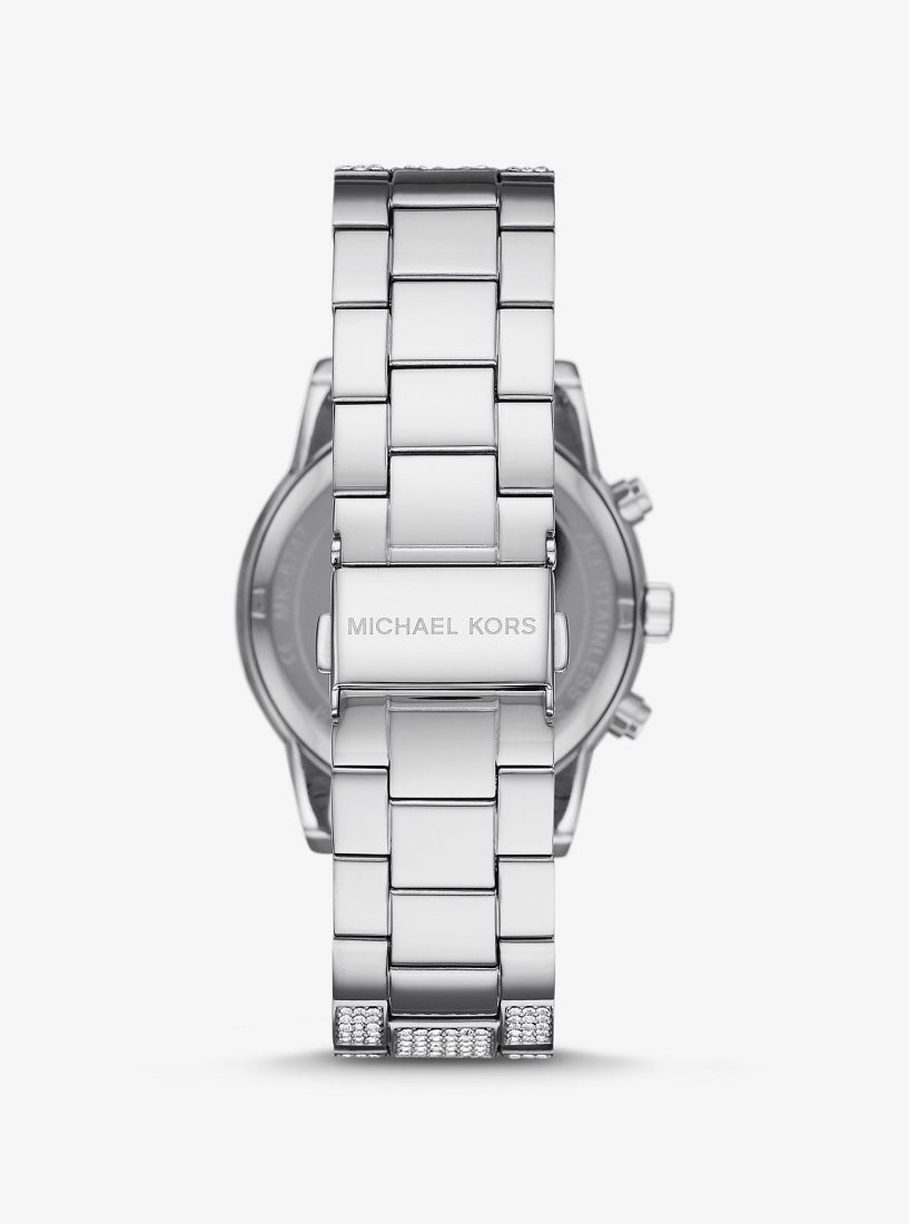Michael Kors Ritz Pave Silver-Tone Watch Silver-tone Damen Silber | KXZTBE629