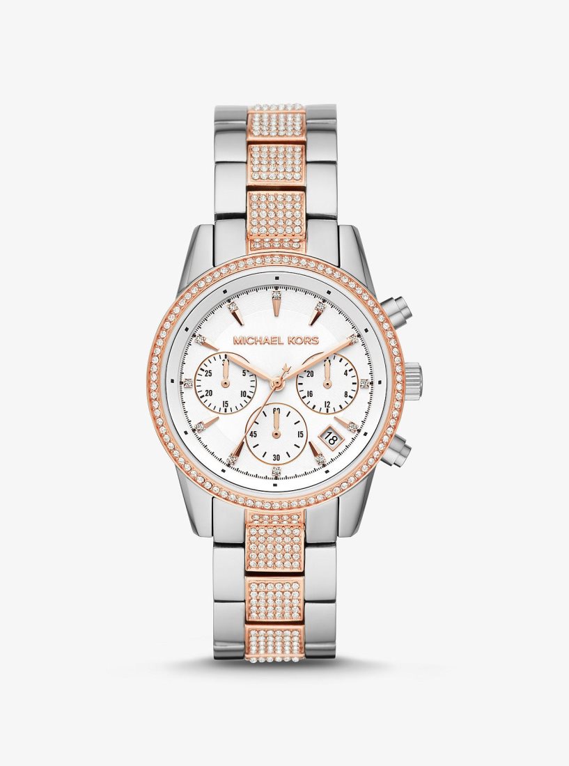 Michael Kors Ritz Pave Two-Tone Watch Two-tone Damen Two Tone | QLWMRK059