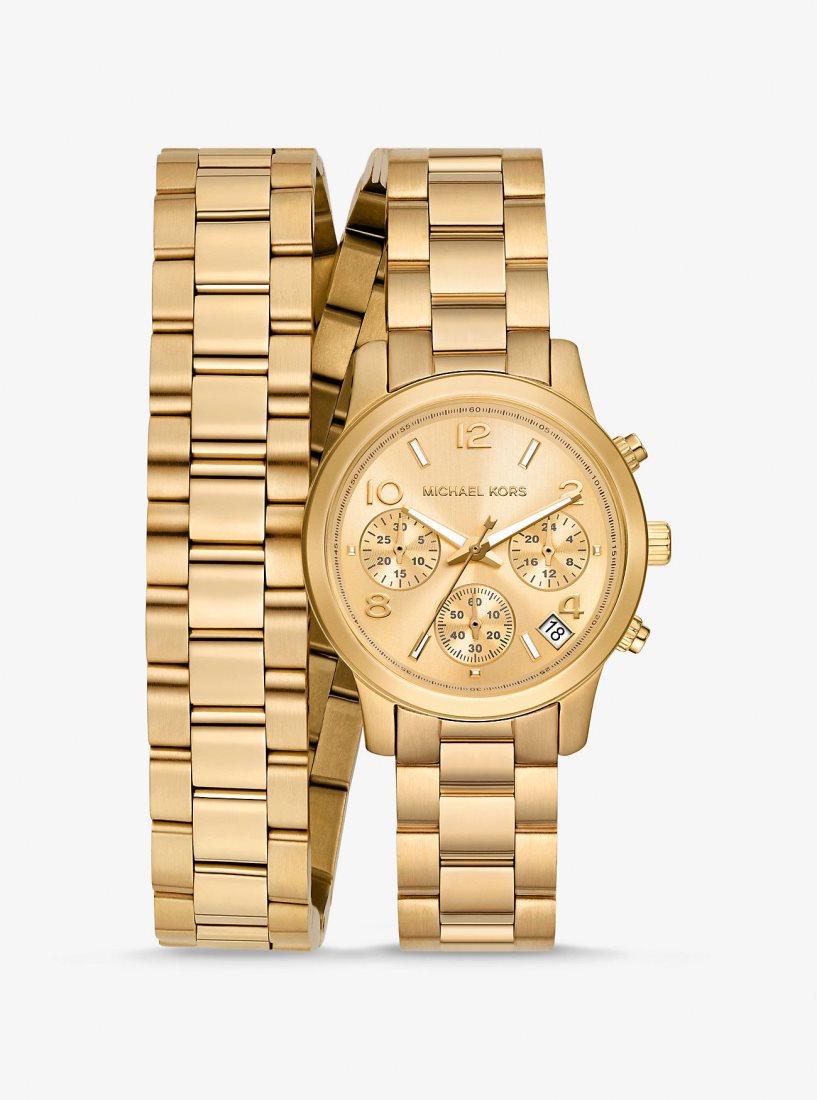Michael Kors Runway Gold-Tone Wrap Watch Gold-tone Damen Gold | IAYZEX490