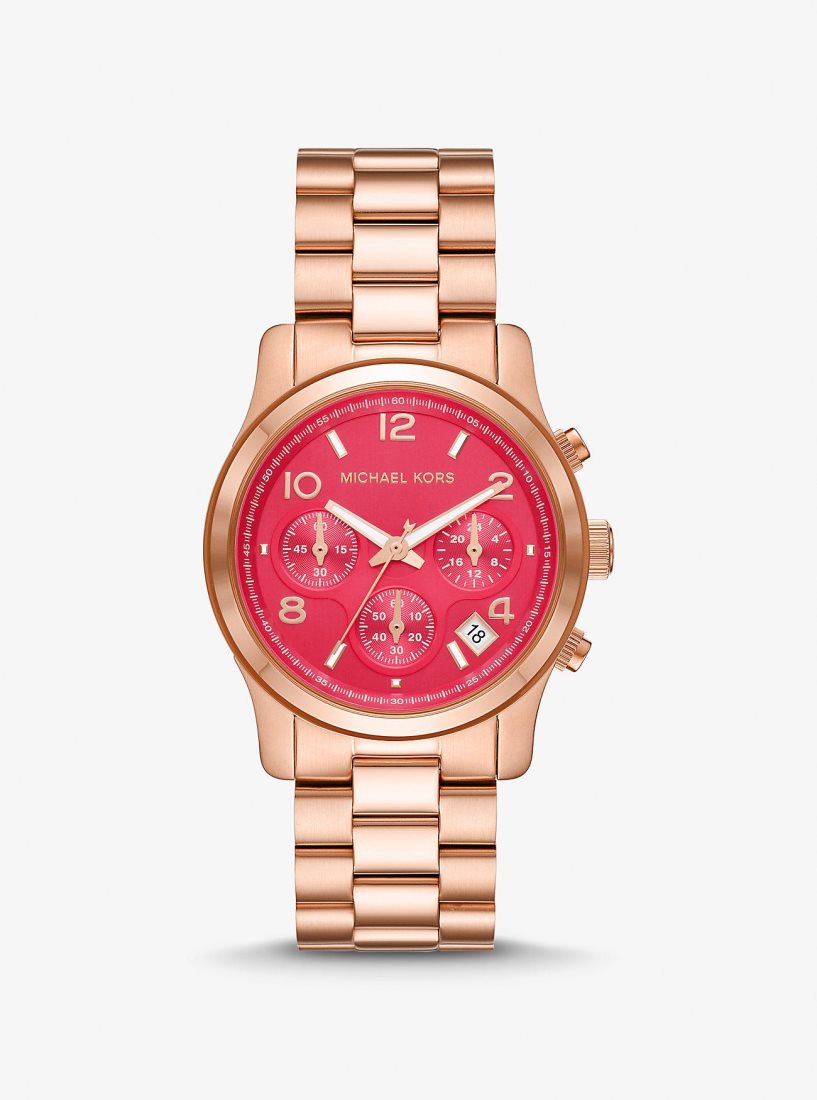 Michael Kors Runway Rose Gold-Tone Watch Rose Gold-tone Damen Rosa Gold | CFMEOX149