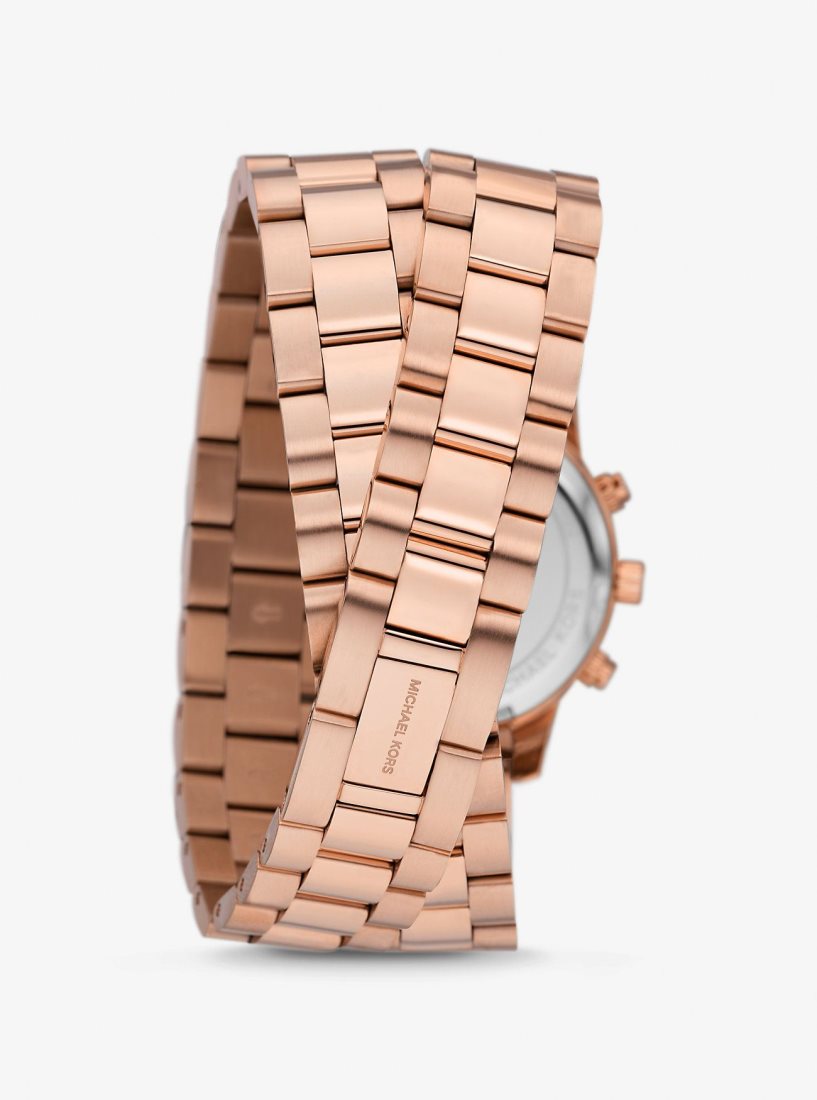 Michael Kors Runway Rose Gold-Tone Wrap Watch Gold-tone Damen Rosa Gold | ZFLVWQ746